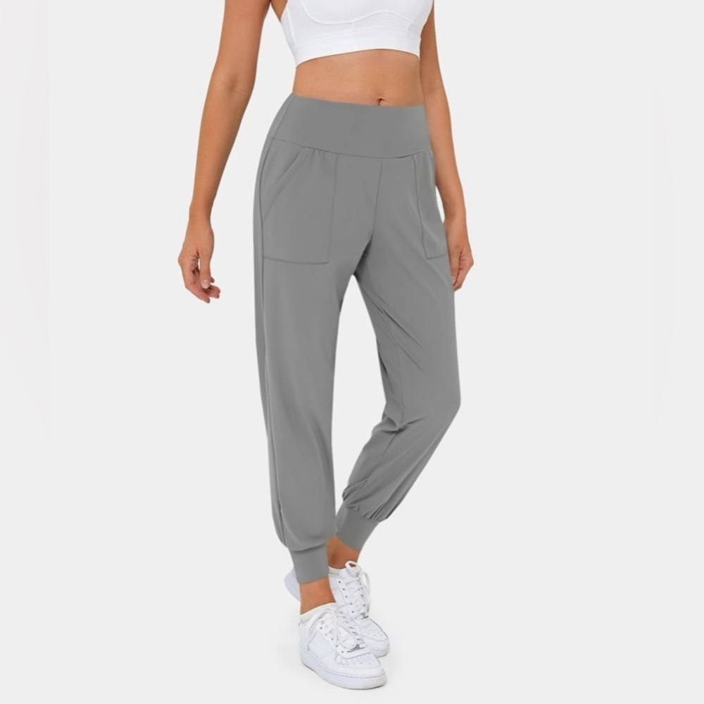 Halara High Waisted Plain Side Pocket Casual Joggers